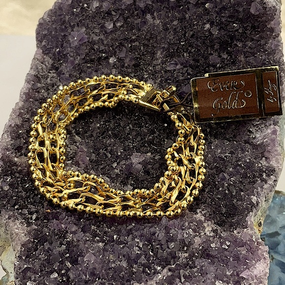Brand New 8”Vintage Elegant Gold Plated Bracelet Ever Gold ByHugo Chain Bracelet - Picture 5 of 5